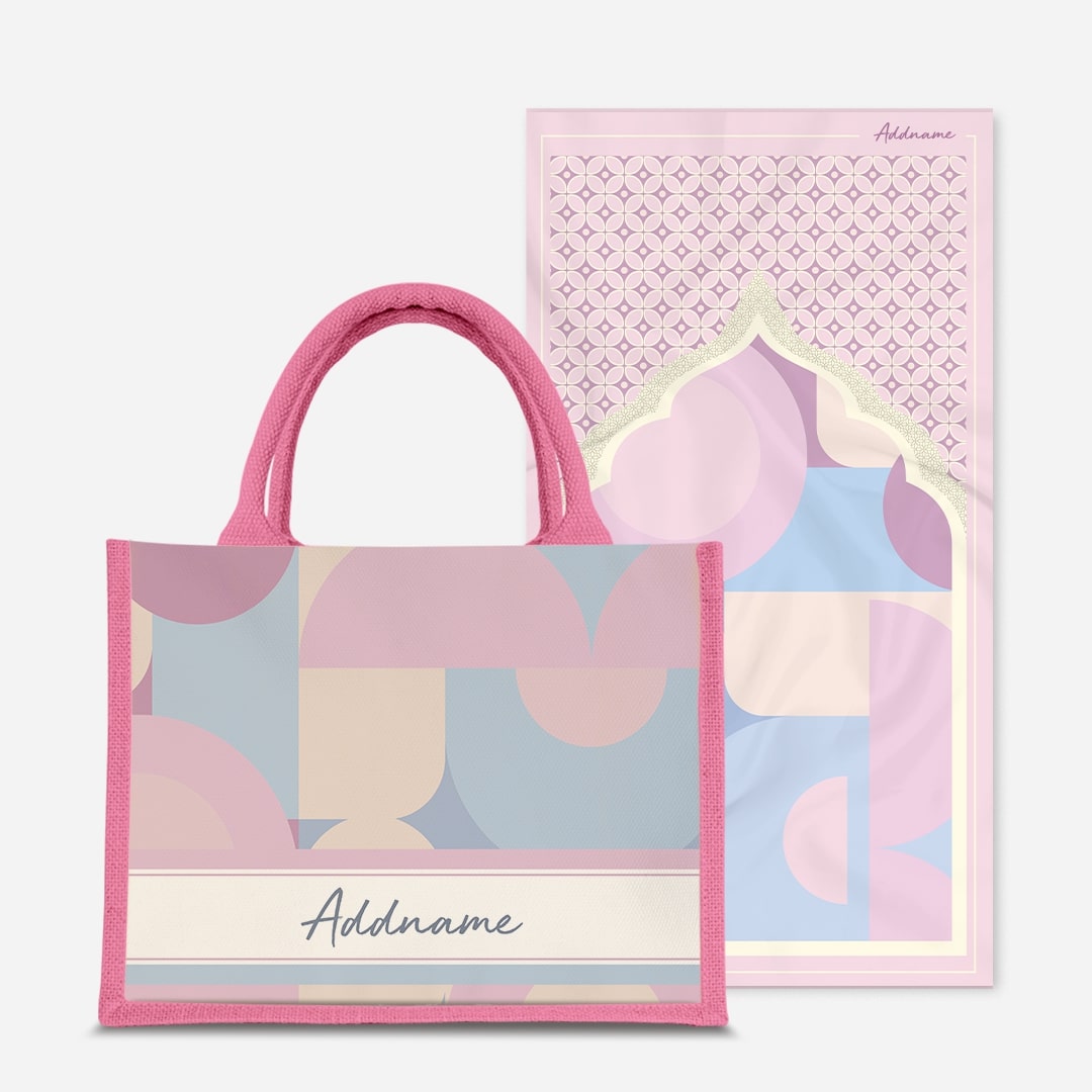 Ryn Series Prayer Mat with Half Lining Small Jute Bag-Bandung