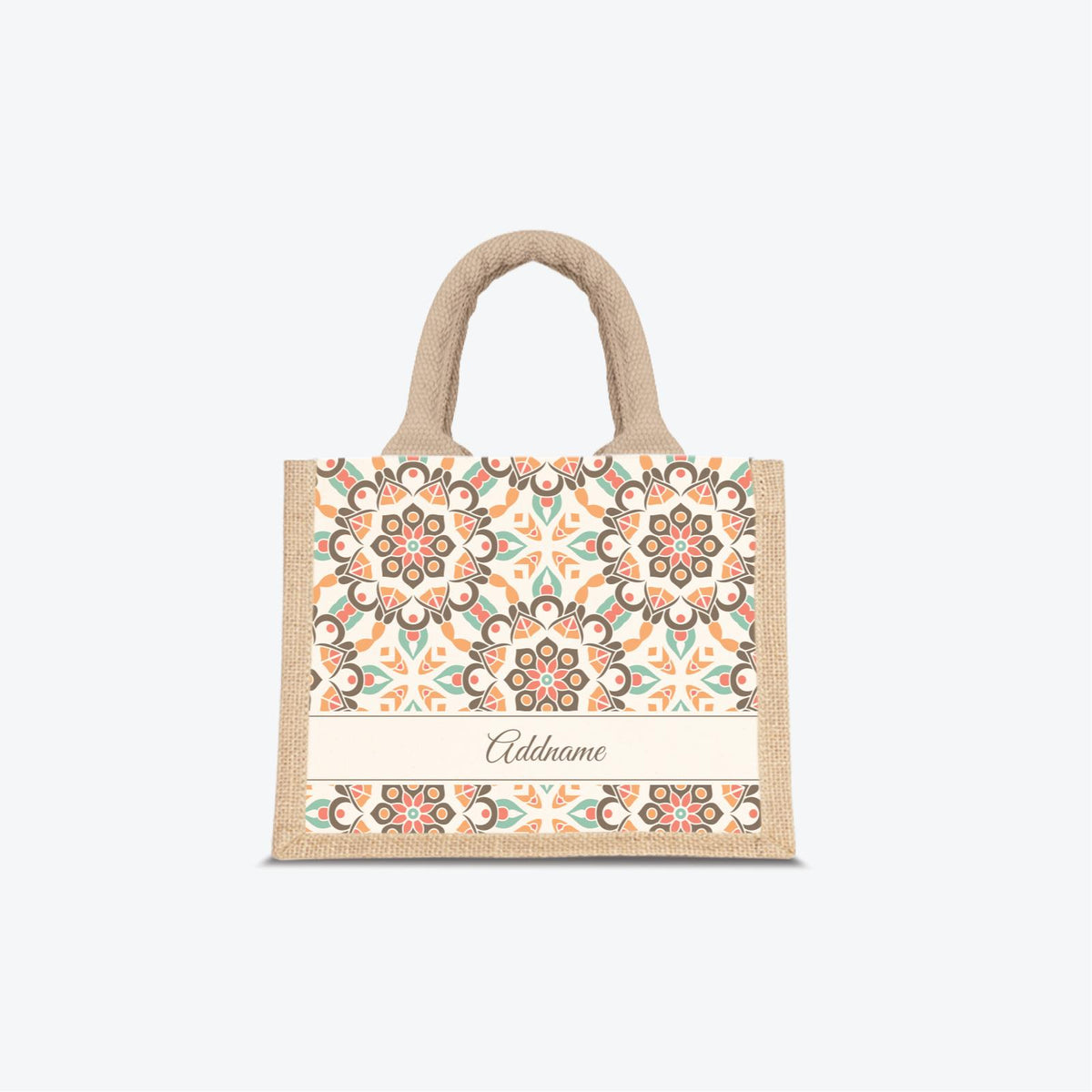 Moroccan Series - Geo Brown Jute Bags