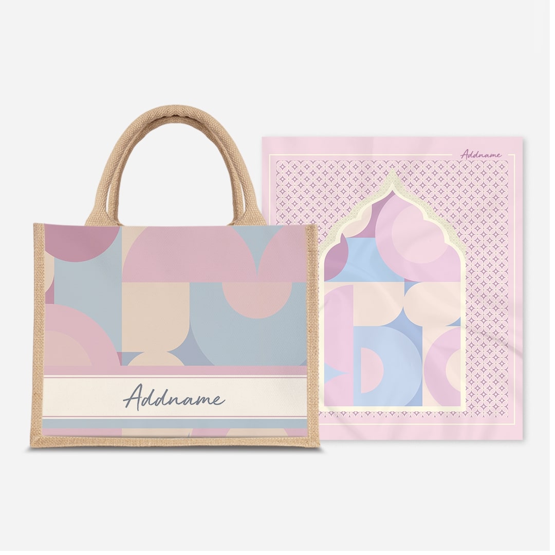 Ryn Series Prayer Mat with Half Lining Small Jute Bag-Bandung