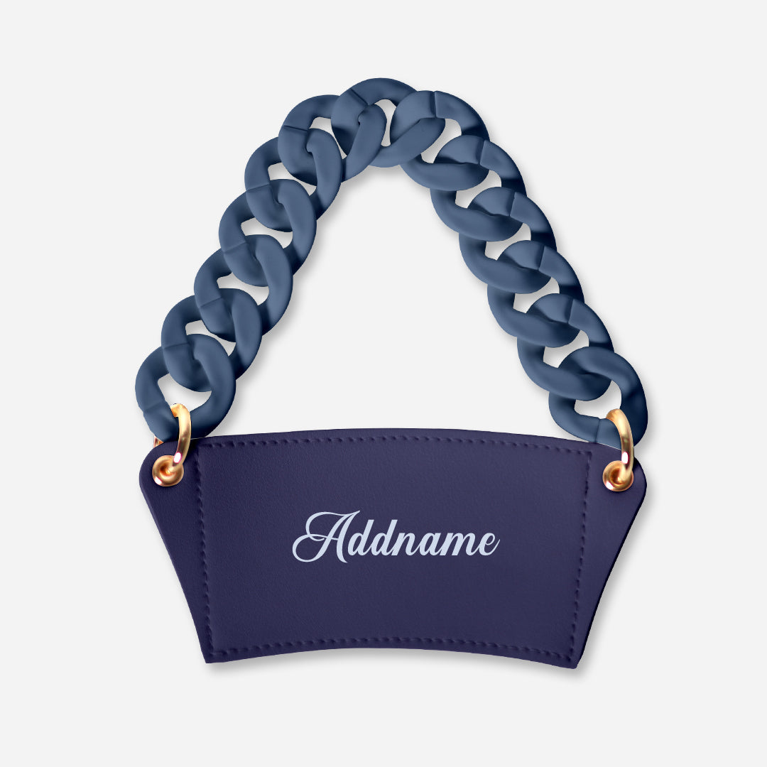 Stylish Cup Holder with Personalisation - Navy Blue