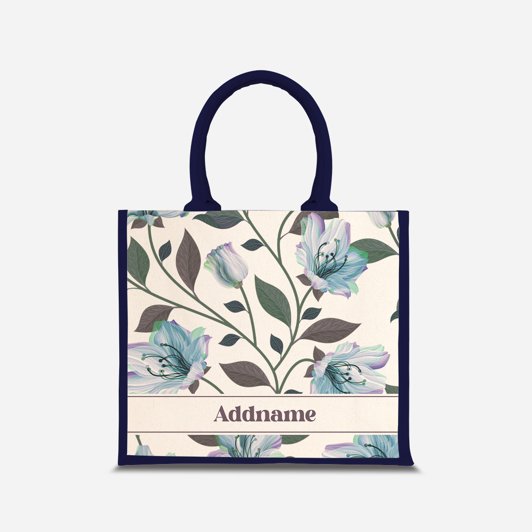 Classic Kesuma Jute Bag - Icy Blue