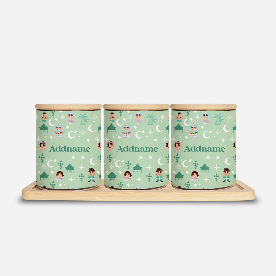 Seindah Lebaran Canister - Pastel Green