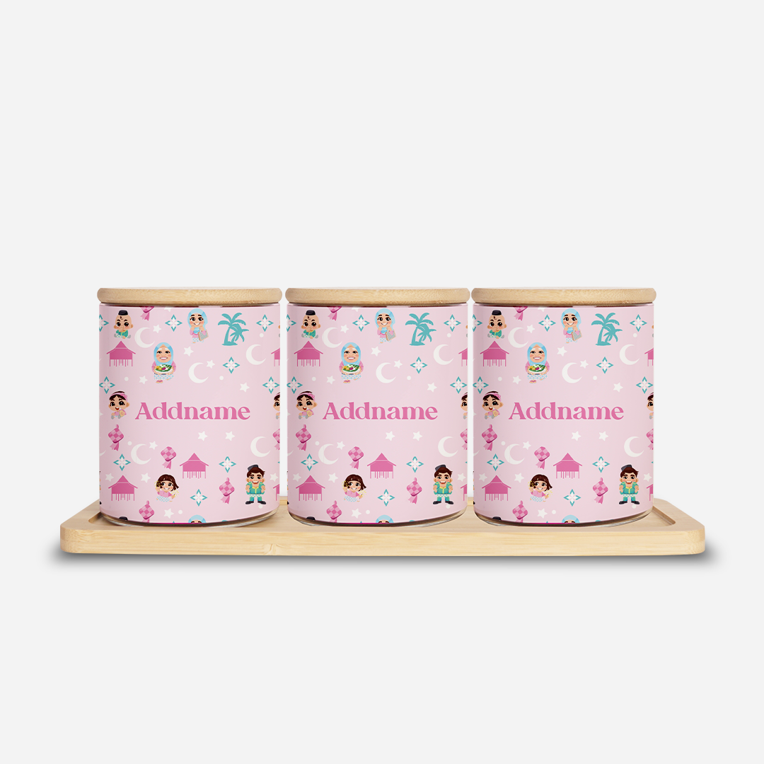 Seindah Lebaran Canister - Pastel Pink