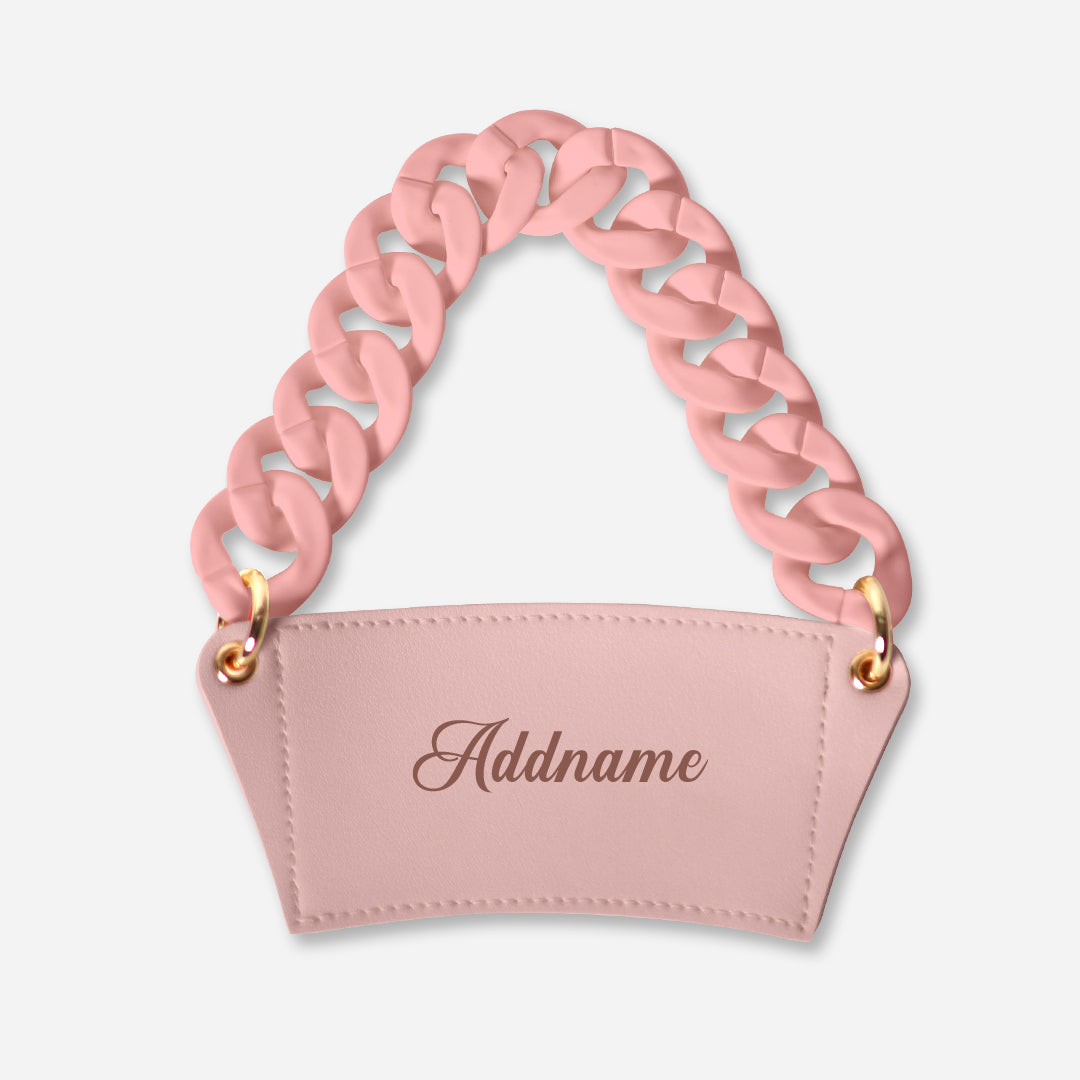 Stylish Cup Holder with Personalisation - Dusty Pink