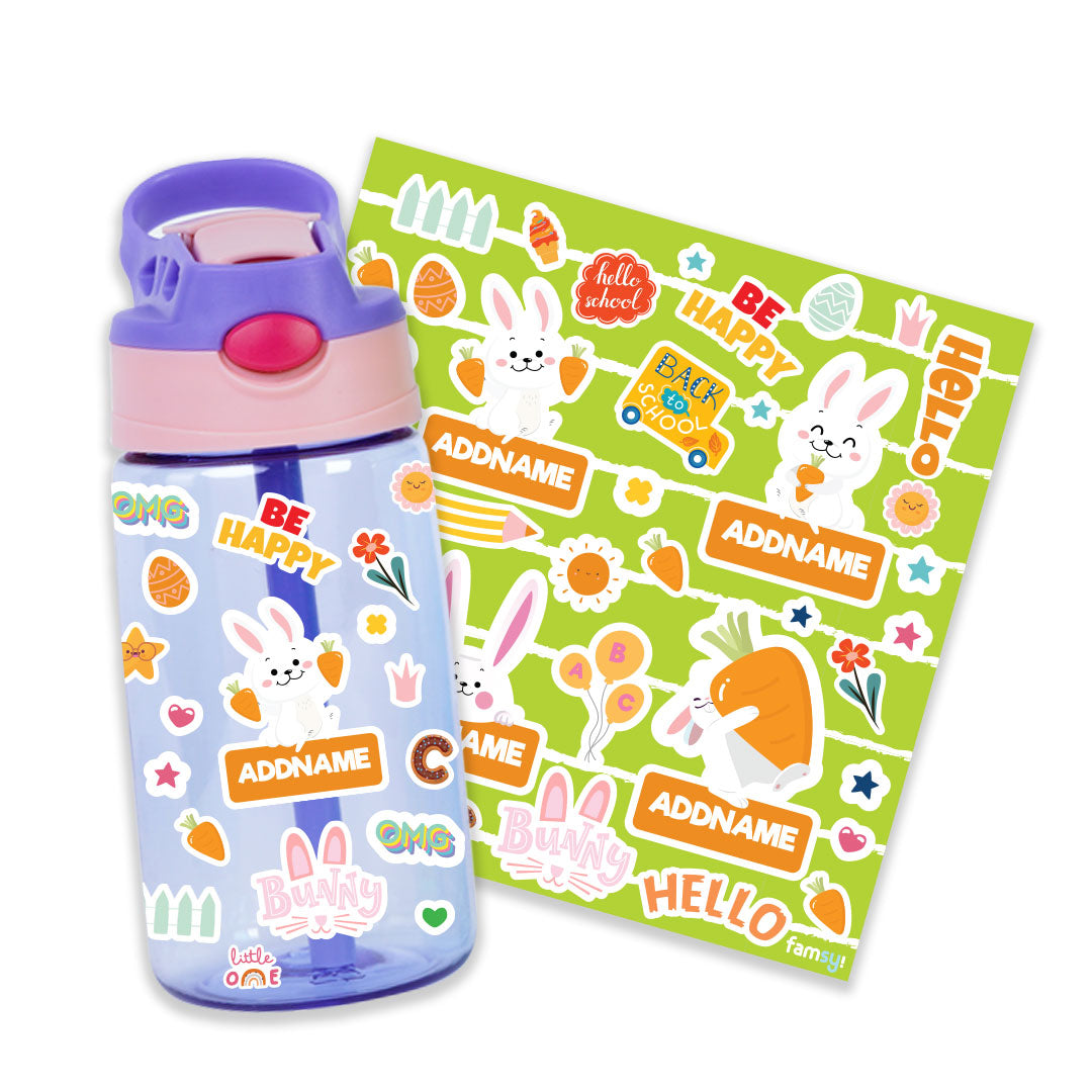 Greenery Rabbit Purple Kiddies Bottle