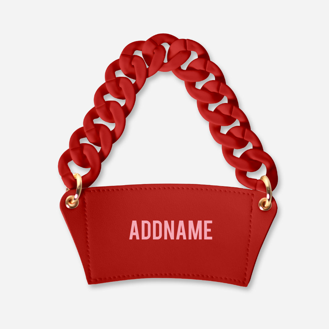 Stylish Cup Holder with Personalisation - Red