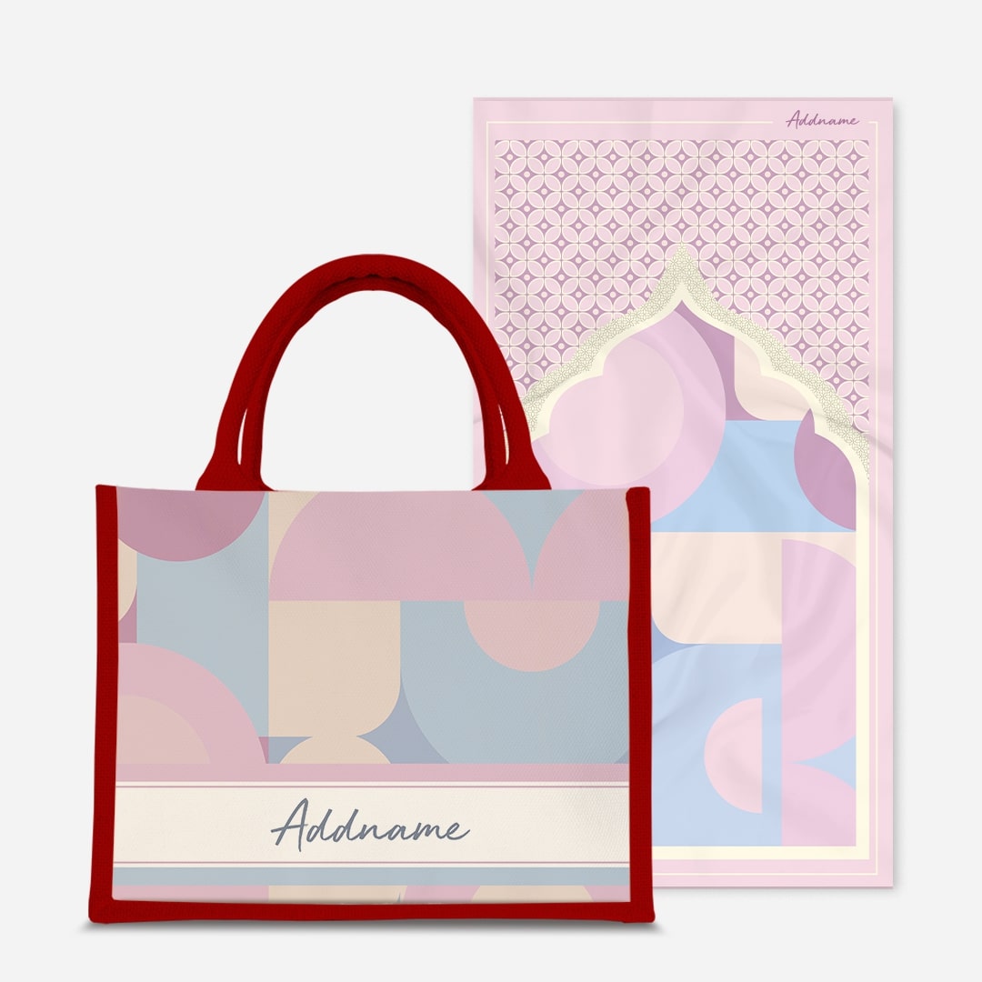 Ryn Series Prayer Mat with Half Lining Small Jute Bag-Bandung