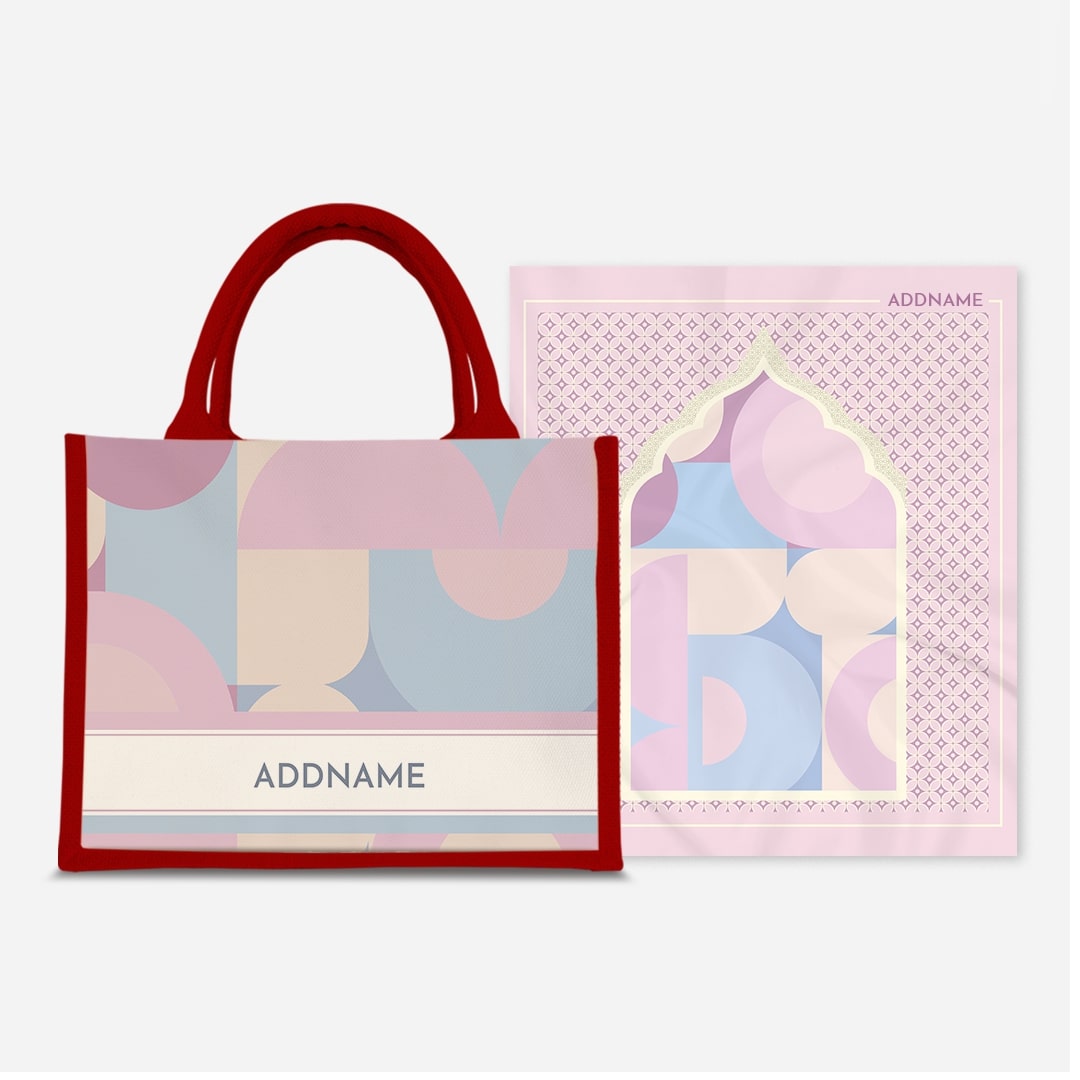 Ryn Series Prayer Mat with Half Lining Small Jute Bag-Bandung