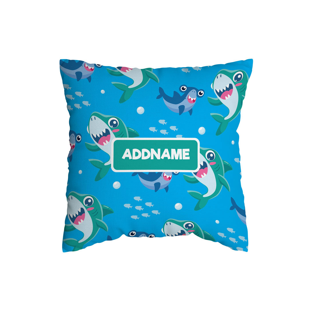 Cute Shark Kiddies Full Print Cushion Cover with Inner Cushion