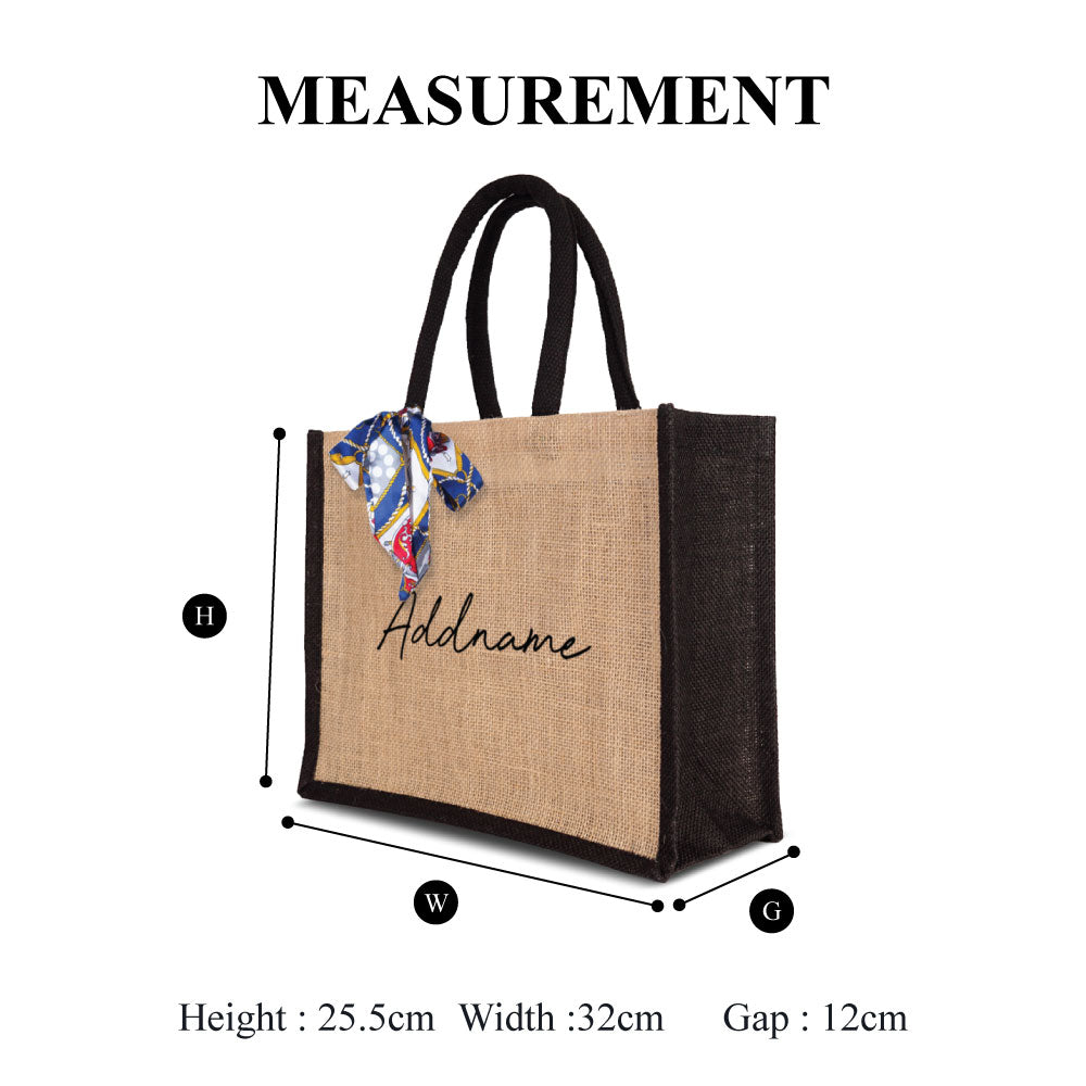 Color Lining Small Jute Bag