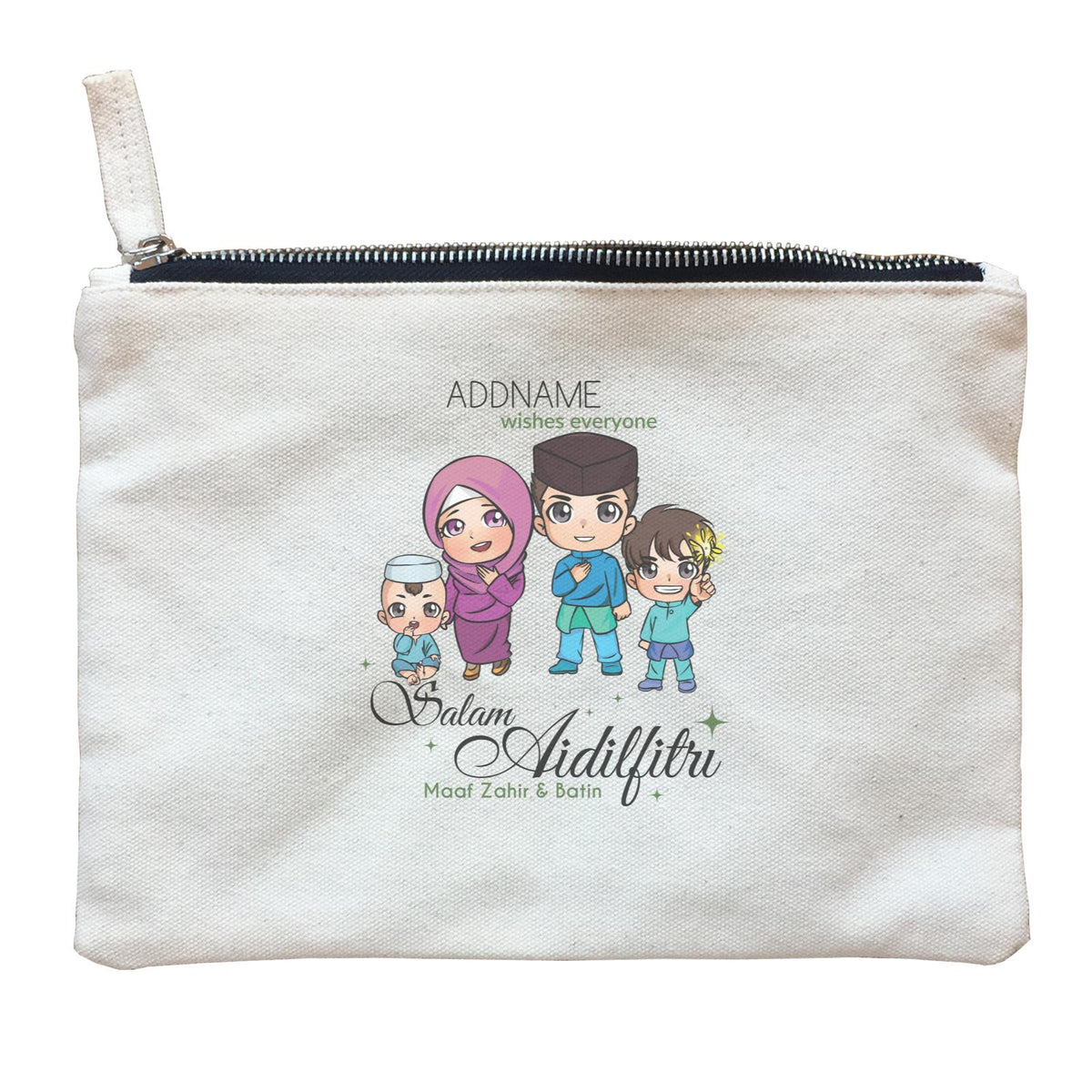 Raya Chibi Family Zipper Pouch