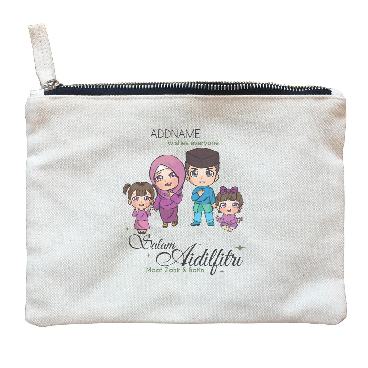 Raya Chibi Family Zipper Pouch