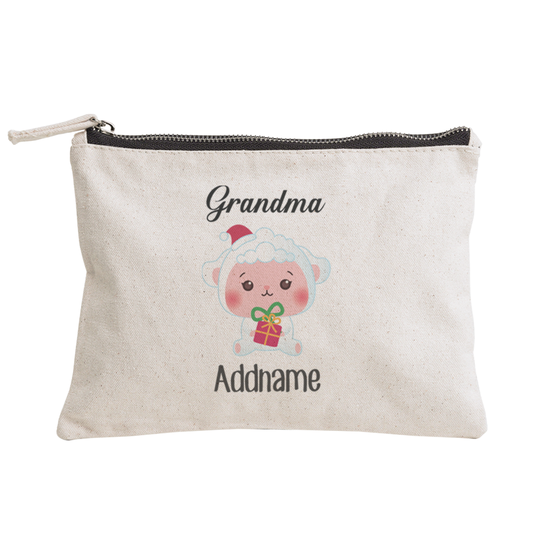 Christmas Cute Animal Series Grandma Sheep Zipper Pouch