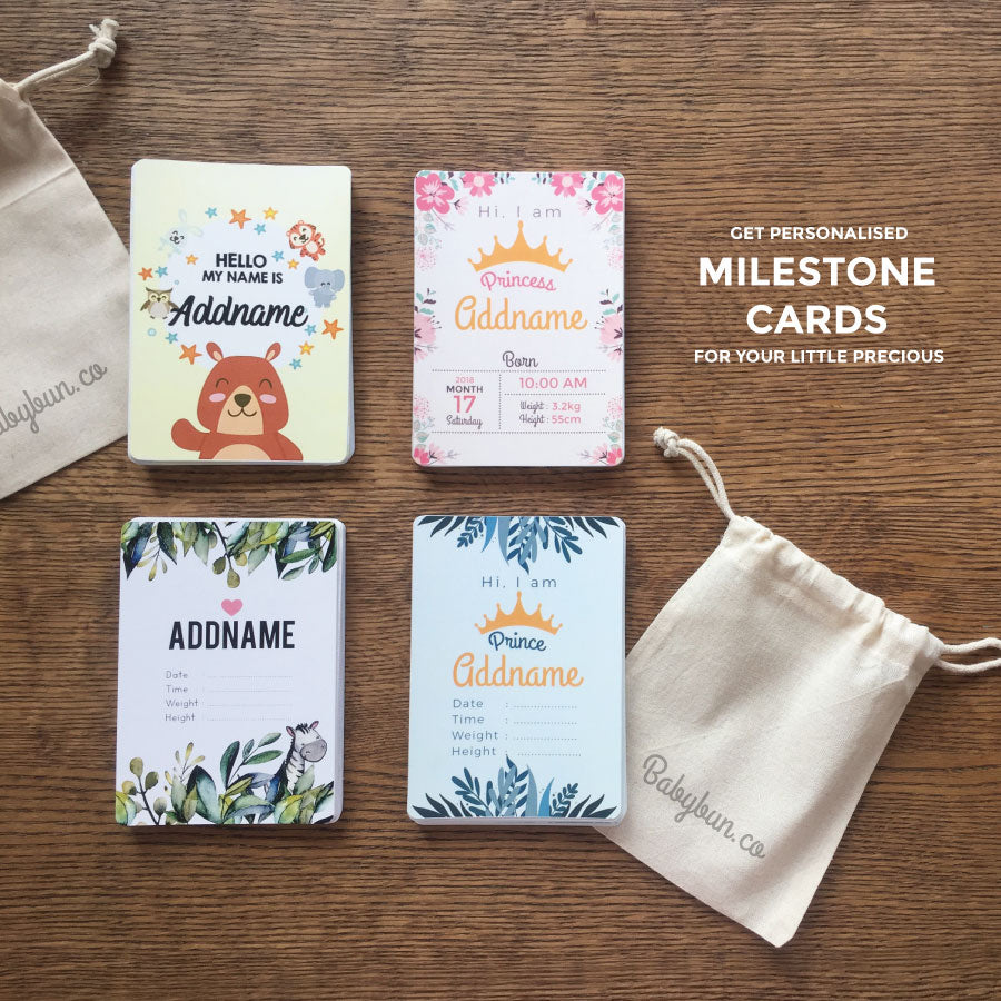 Personalised Baby Milestone Cards