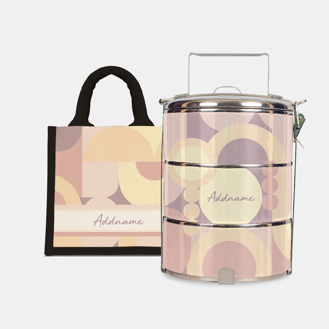 Ryn Series - Markisa - Lunch Tote Bag with Three-Tier Tiffin Carrier