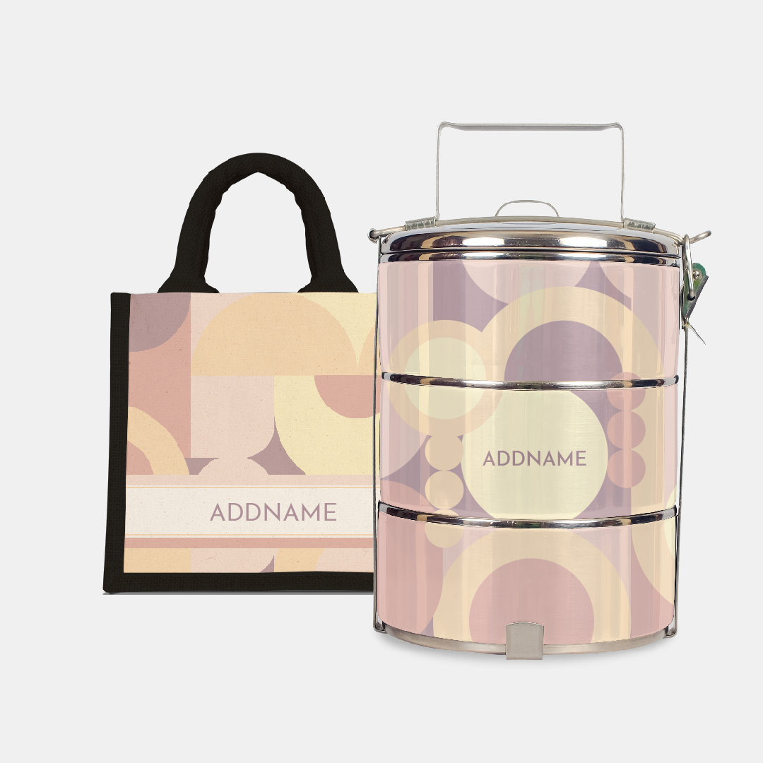 Ryn Series - Markisa - Lunch Tote Bag with Three-Tier Tiffin Carrier