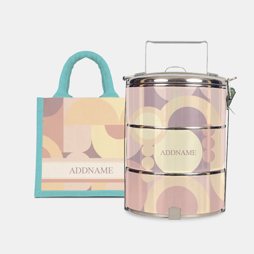 Ryn Series - Markisa - Lunch Tote Bag with Three-Tier Tiffin Carrier