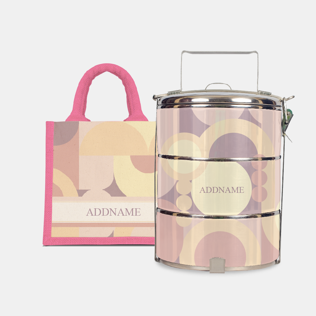 Ryn Series - Markisa - Lunch Tote Bag with Three-Tier Tiffin Carrier