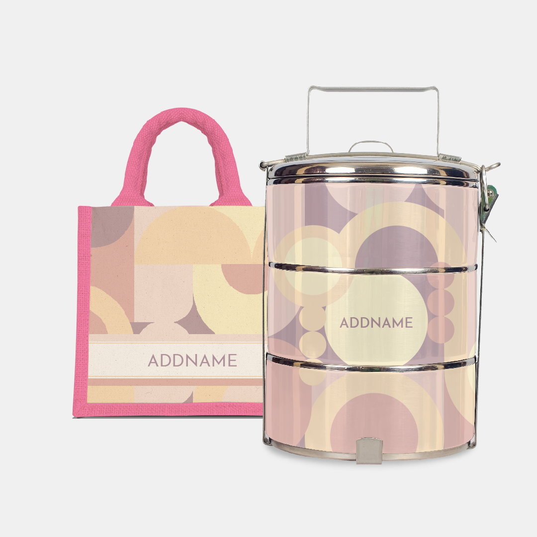 Ryn Series - Markisa - Lunch Tote Bag with Three-Tier Tiffin Carrier