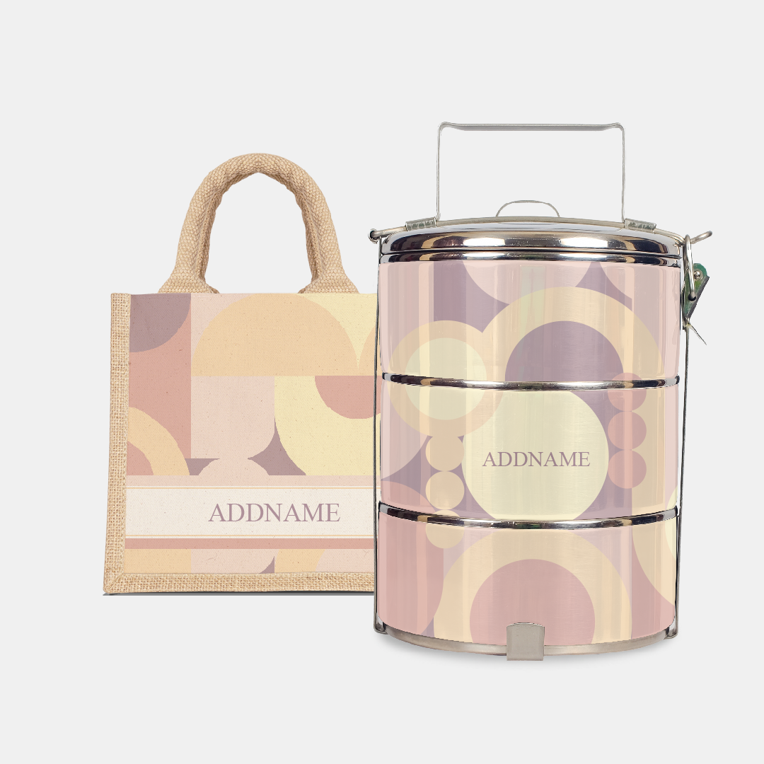 Ryn Series - Markisa - Lunch Tote Bag with Three-Tier Tiffin Carrier