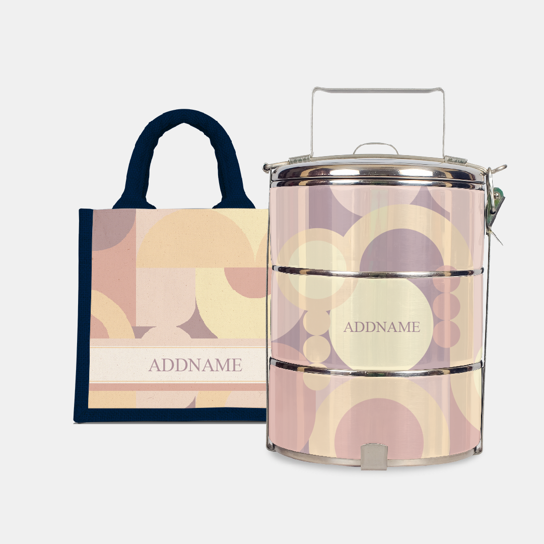 Ryn Series - Markisa - Lunch Tote Bag with Three-Tier Tiffin Carrier