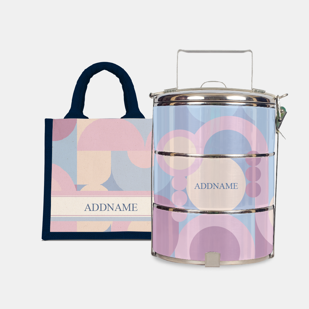 Ryn Series - Bandung  - Lunch Tote Bag with Three-Tier Tiffin Carrier