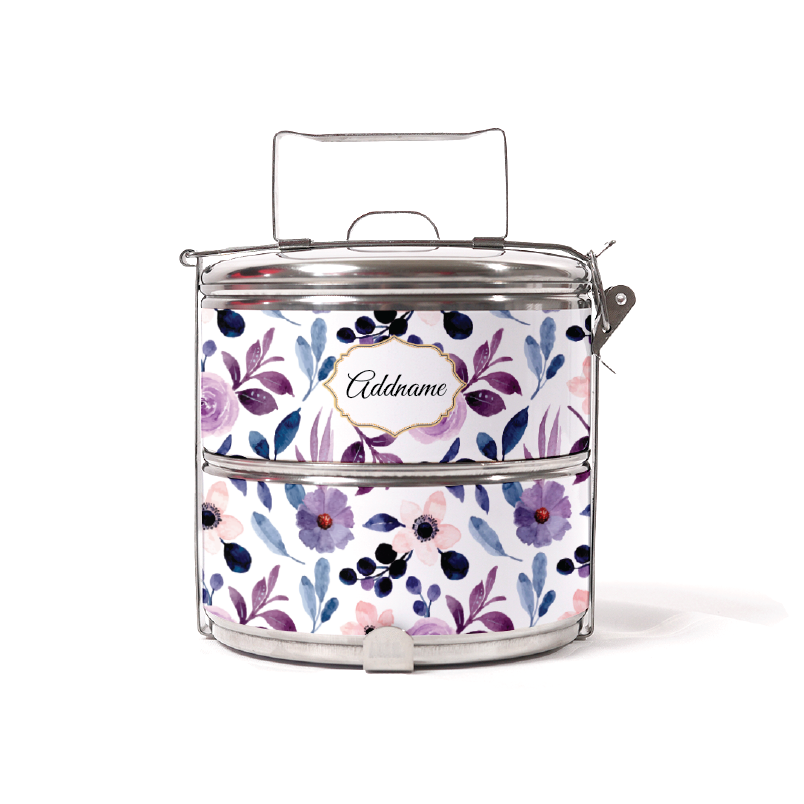 Laura Series - Violet - Two-Tier Tiffin Carrier