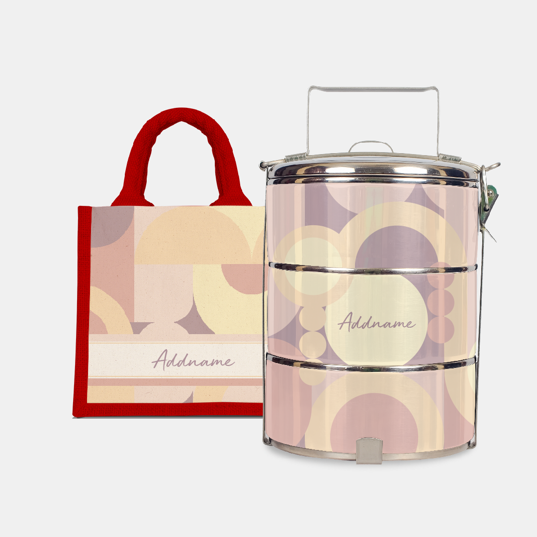 Ryn Series - Markisa - Lunch Tote Bag with Three-Tier Tiffin Carrier