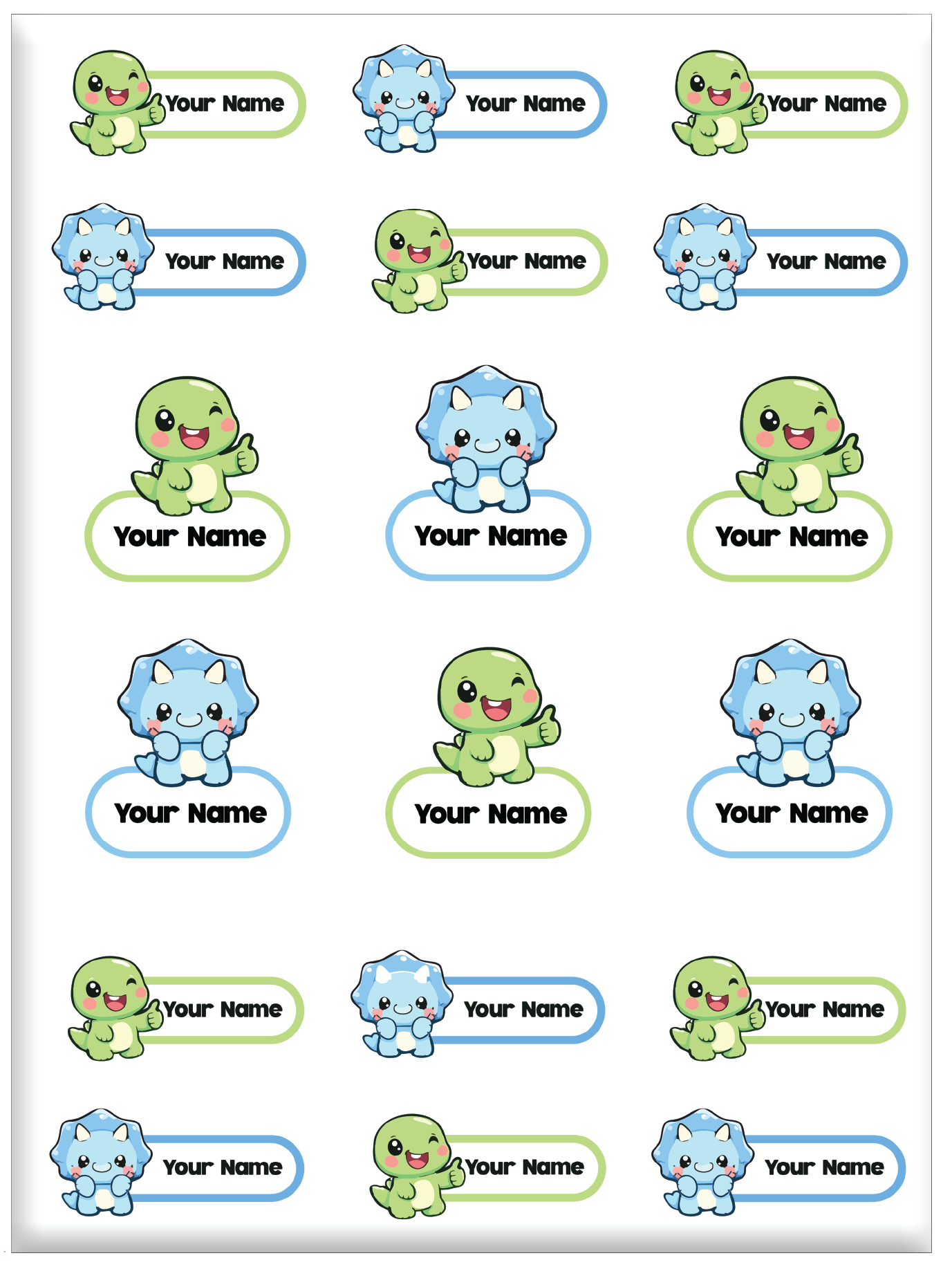 FAMSY KIDS Waterproof Name Label Stickers (UVDTF) – Customisable