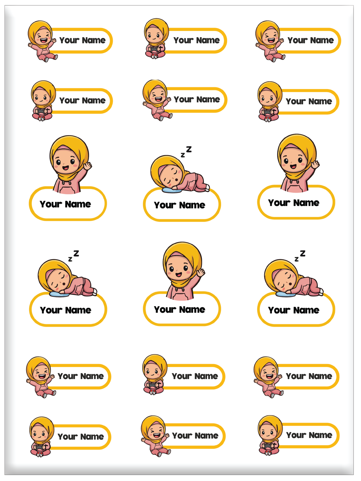 FAMSY KIDS Waterproof Name Label Stickers DTF – Customisable Suitable for clothes Shoes Sock Pants Fabric