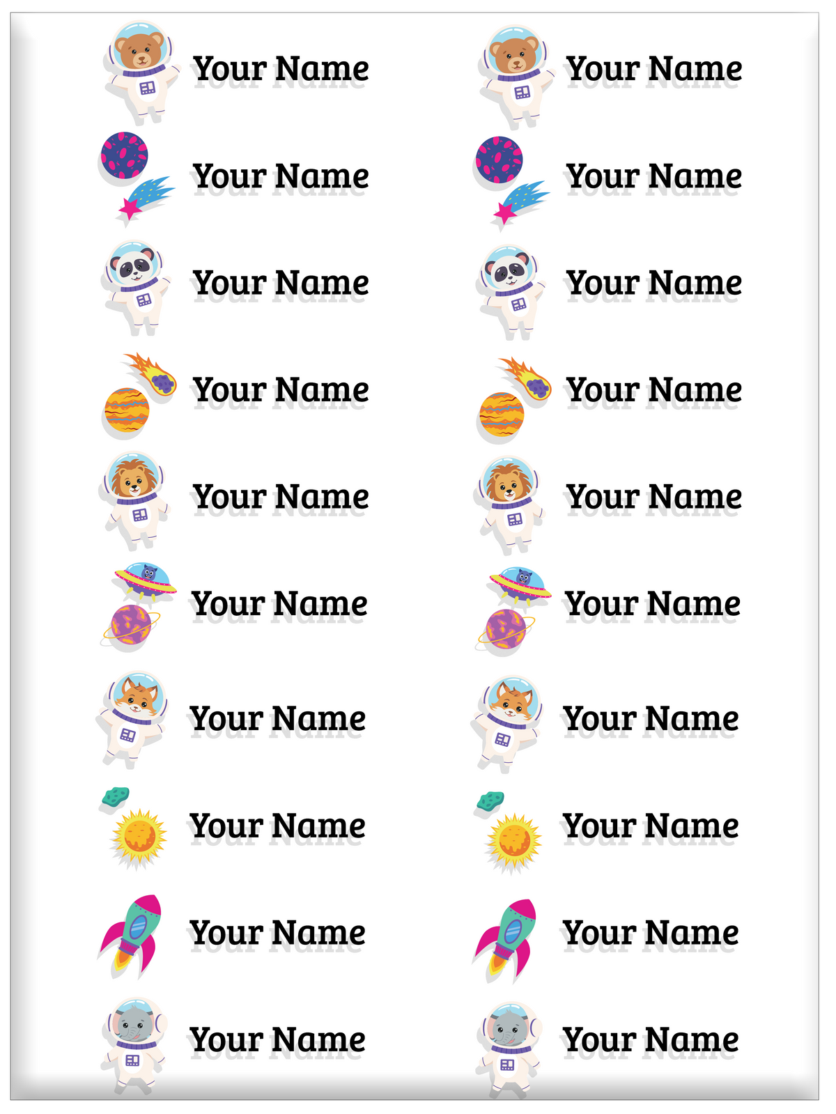 FAMSY KIDS Waterproof Name Label Stickers DTF – Customisable Suitable for clothes Shoes Sock Pants Fabric