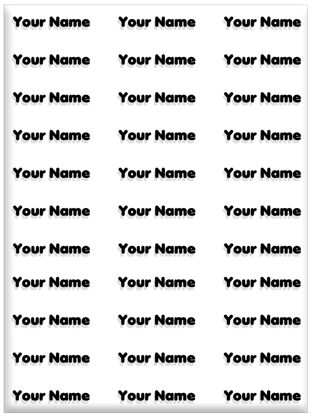 FAMSY KIDS Waterproof Name Label Stickers DTF – Customisable Suitable for clothes Shoes Sock Pants Fabric