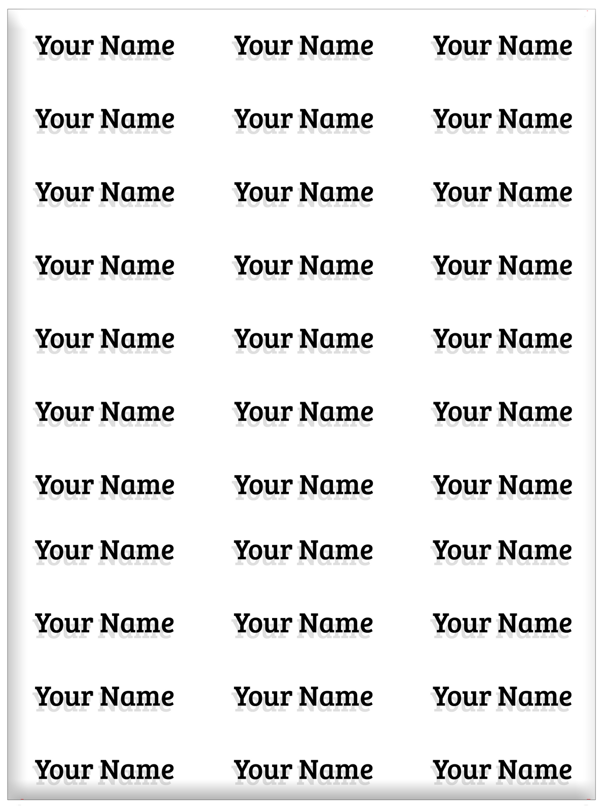 FAMSY KIDS Waterproof Name Label Stickers DTF – Customisable Suitable for clothes Shoes Sock Pants Fabric