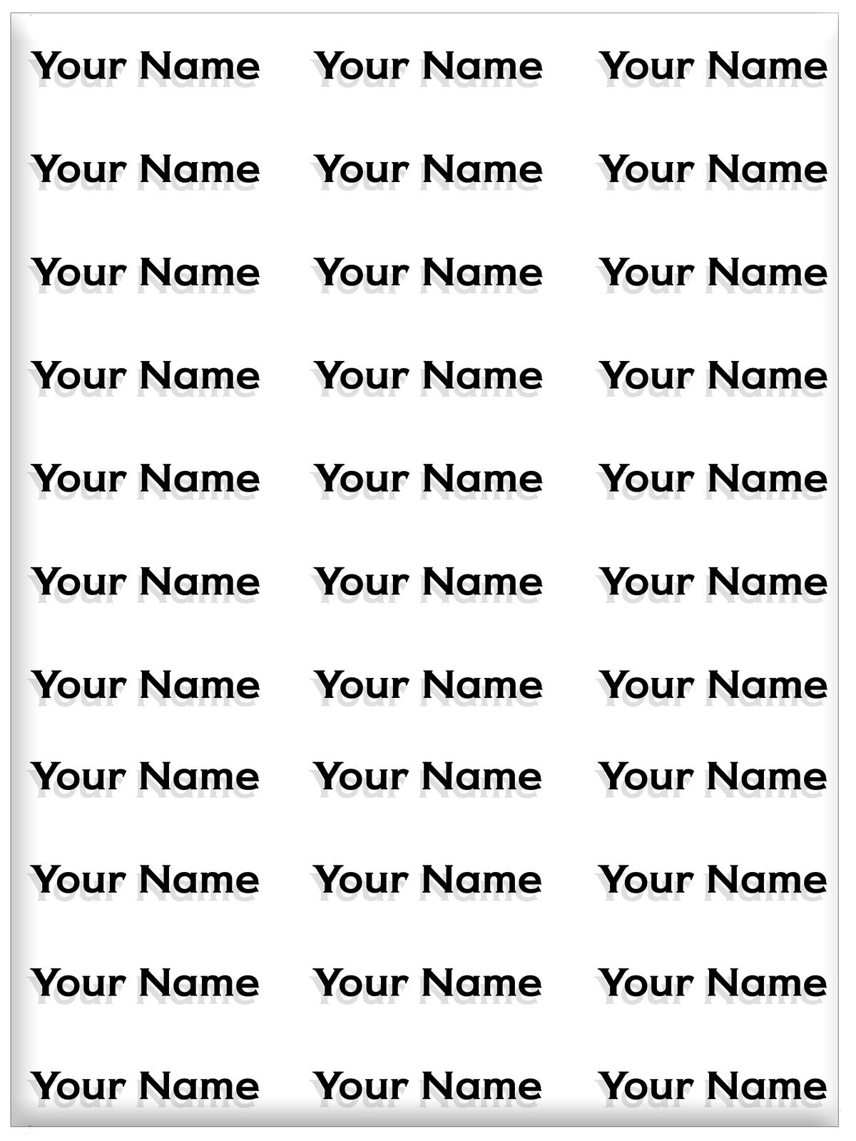FAMSY KIDS Waterproof Name Label Stickers DTF – Customisable Suitable for clothes Shoes Sock Pants Fabric
