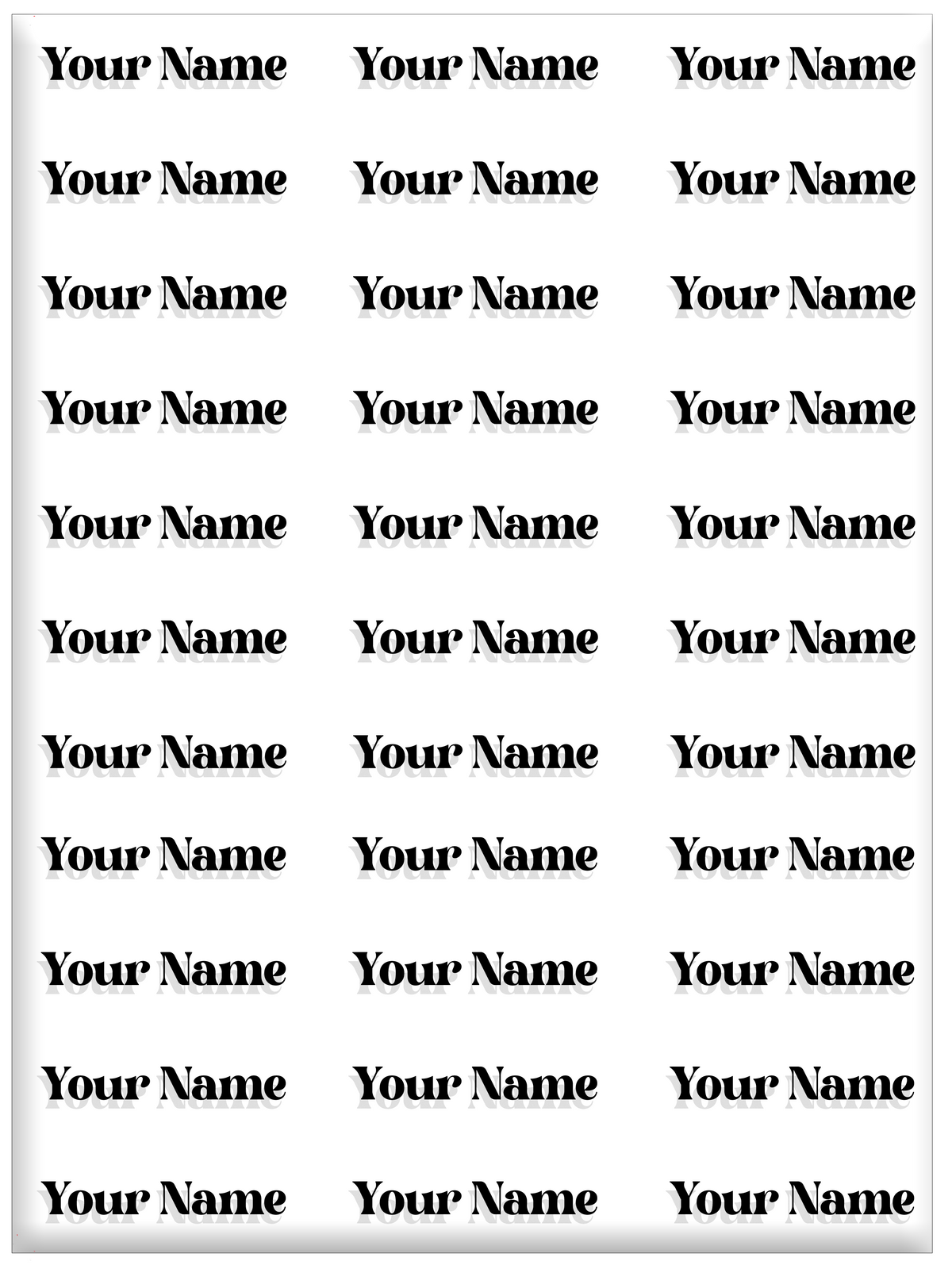 FAMSY KIDS Waterproof Name Label Stickers DTF – Customisable Suitable for clothes Shoes Sock Pants Fabric