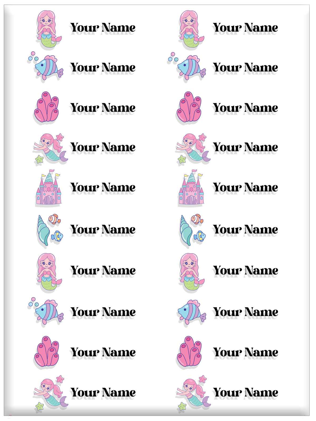 FAMSY KIDS Waterproof Name Label Stickers DTF – Customisable Suitable for clothes Shoes Sock Pants Fabric