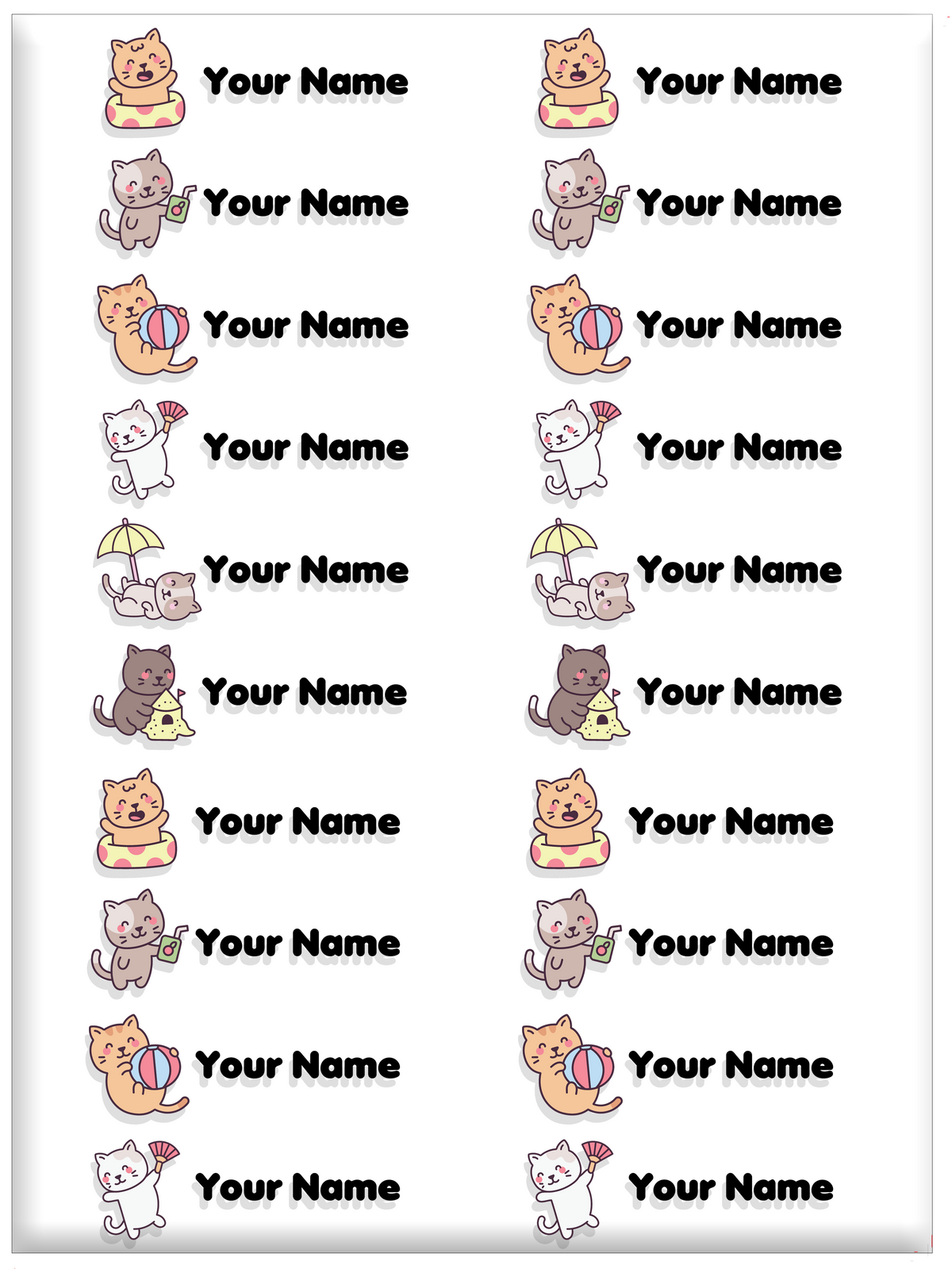 FAMSY KIDS Waterproof Name Label Stickers DTF – Customisable Suitable for clothes Shoes Sock Pants Fabric