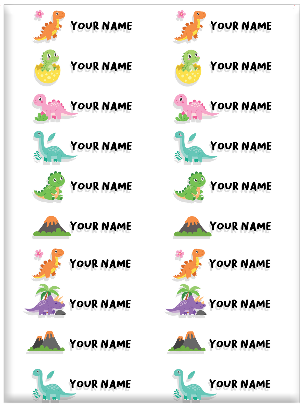 FAMSY KIDS Waterproof Name Label Stickers DTF – Customisable Suitable for clothes Shoes Sock Pants Fabric