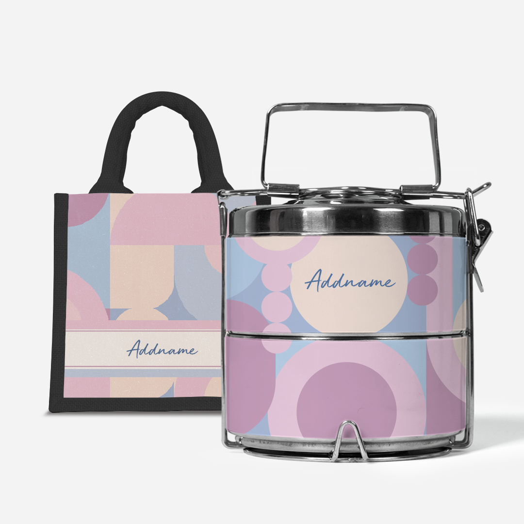 Ryn Series - Bandung  - Lunch Tote Bag with Two-Tier Tiffin Carrier