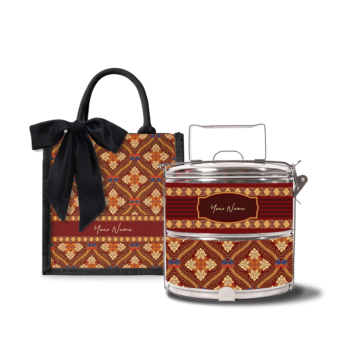 Kencono Series – Lunch Tote Bag with Two-Tier Tiffin Carrier