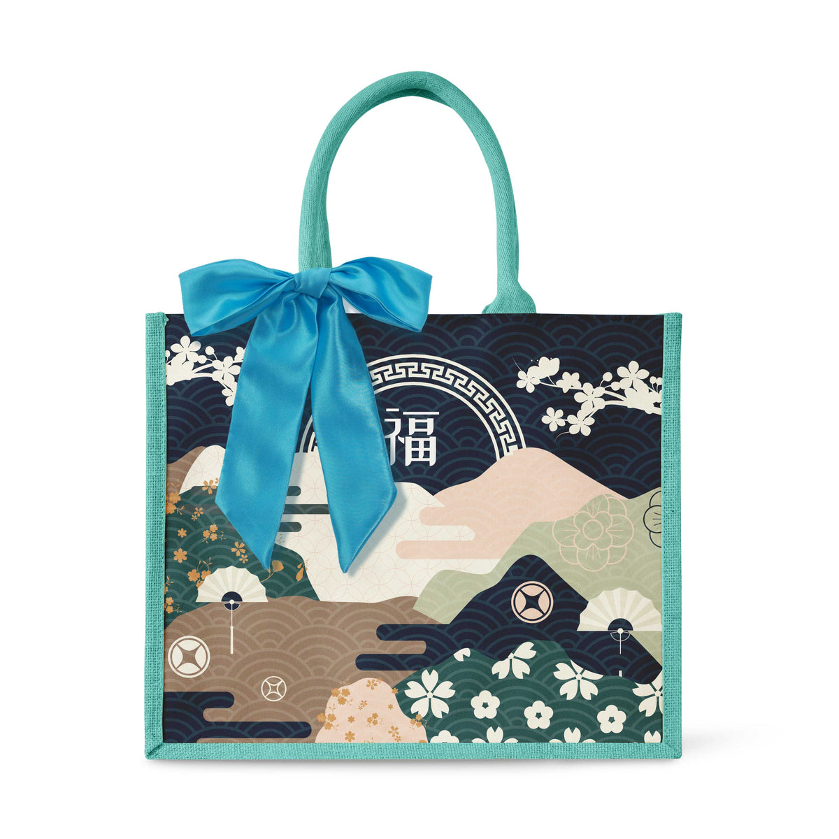 Fortune Garden (Navy Design) Tote Bag