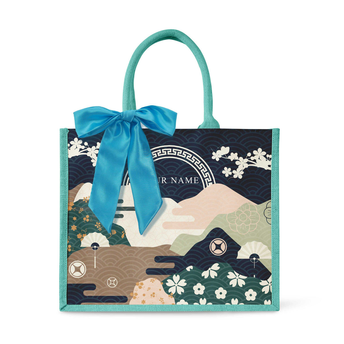 Fortune Garden (Navy Design) Tote Bag