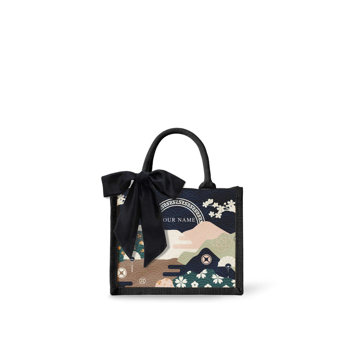 Fortune Garden (Navy Design) Tote Bag