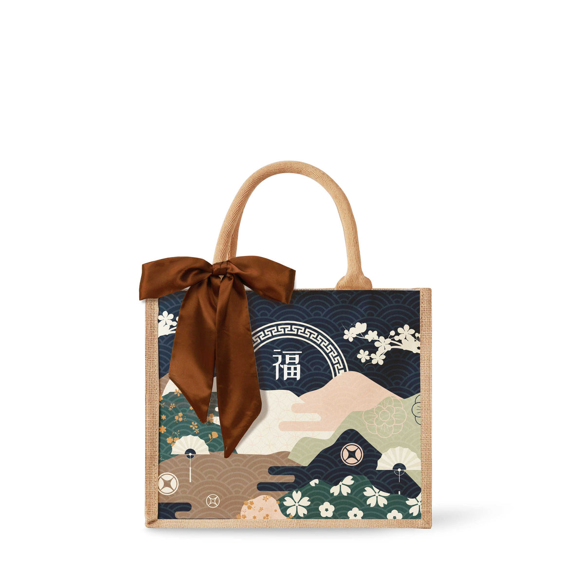 Fortune Garden (Navy Design) Tote Bag