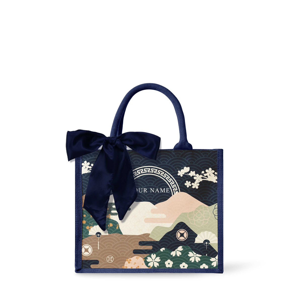 Fortune Garden (Navy Design) Tote Bag