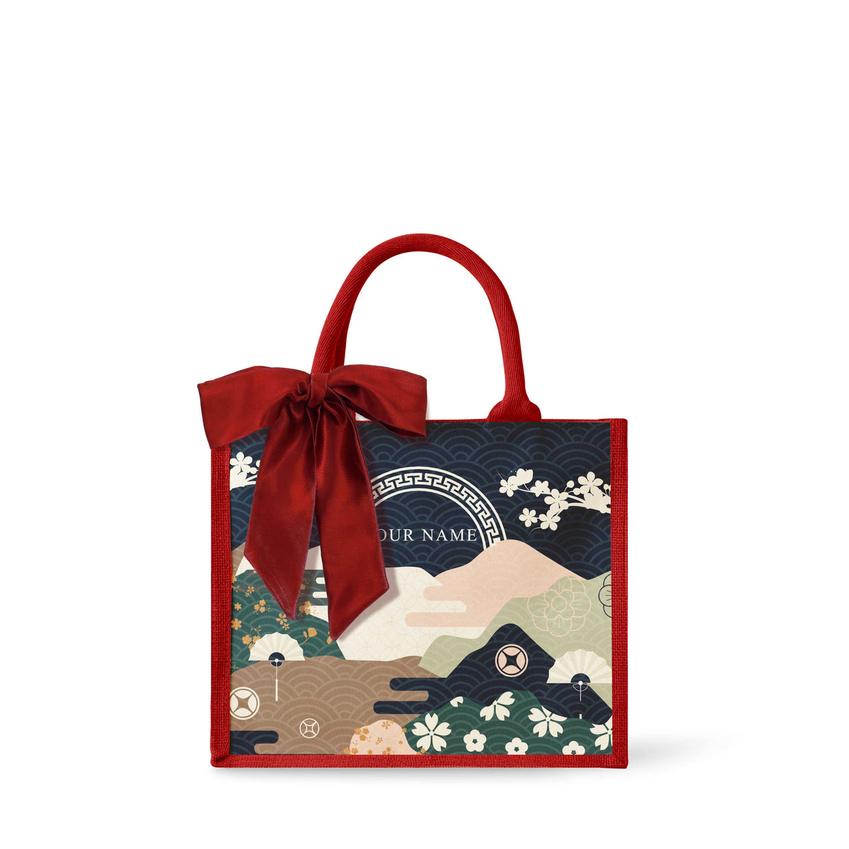 Fortune Garden (Navy Design) Tote Bag