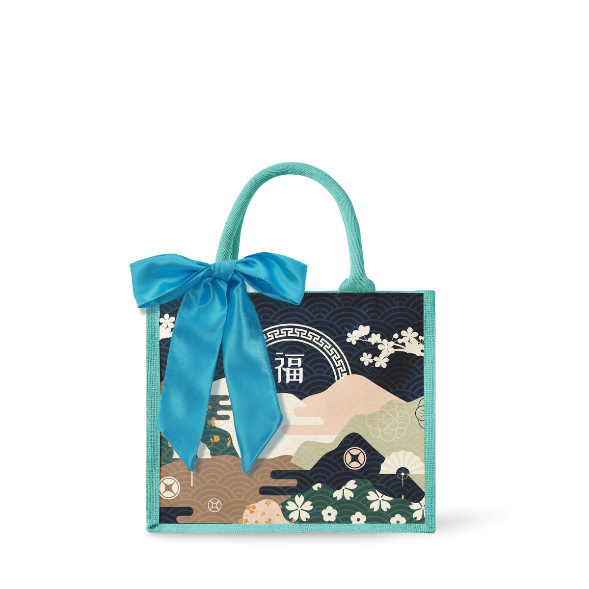Fortune Garden (Navy Design) Tote Bag