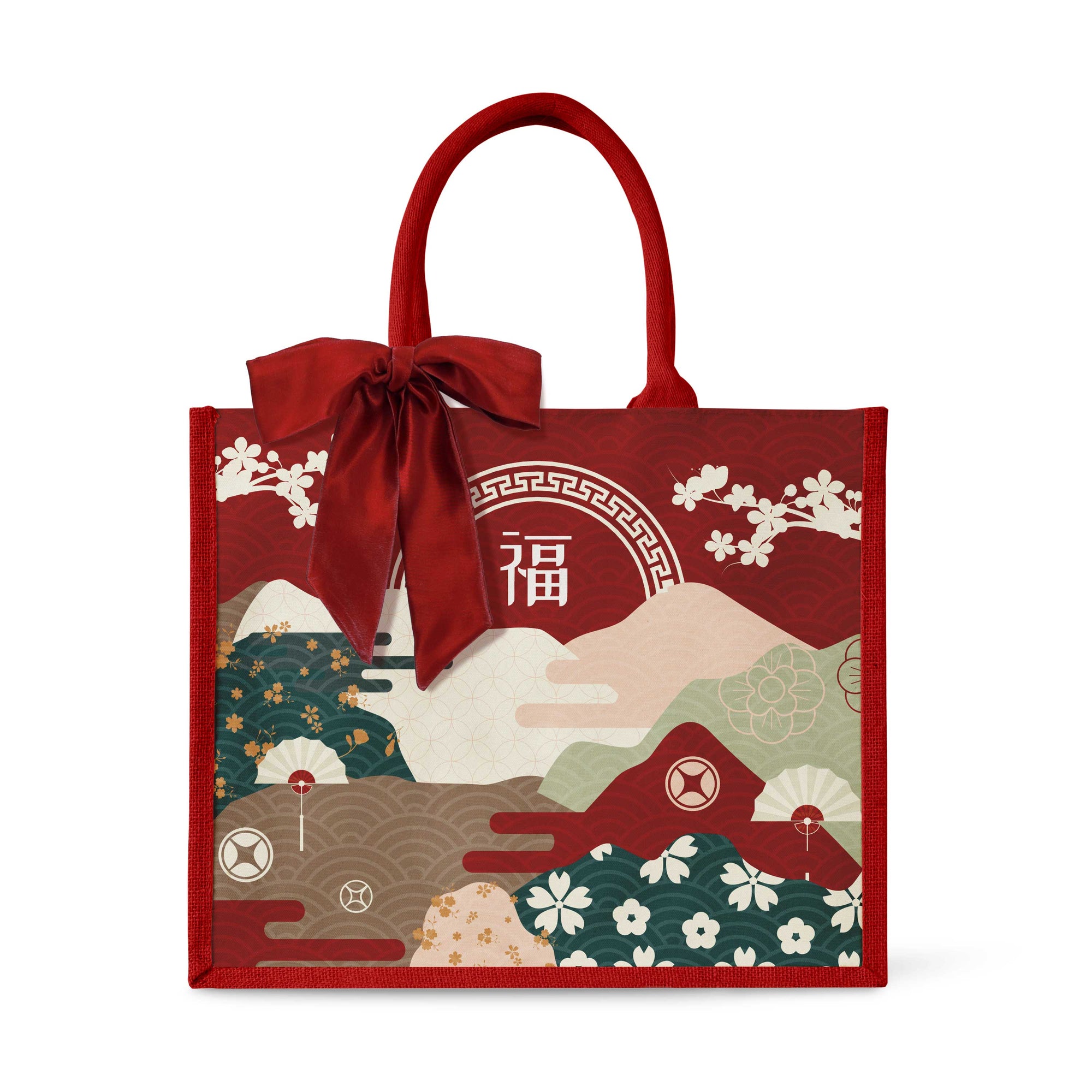Fortune Garden (Red Design) Tote Bag