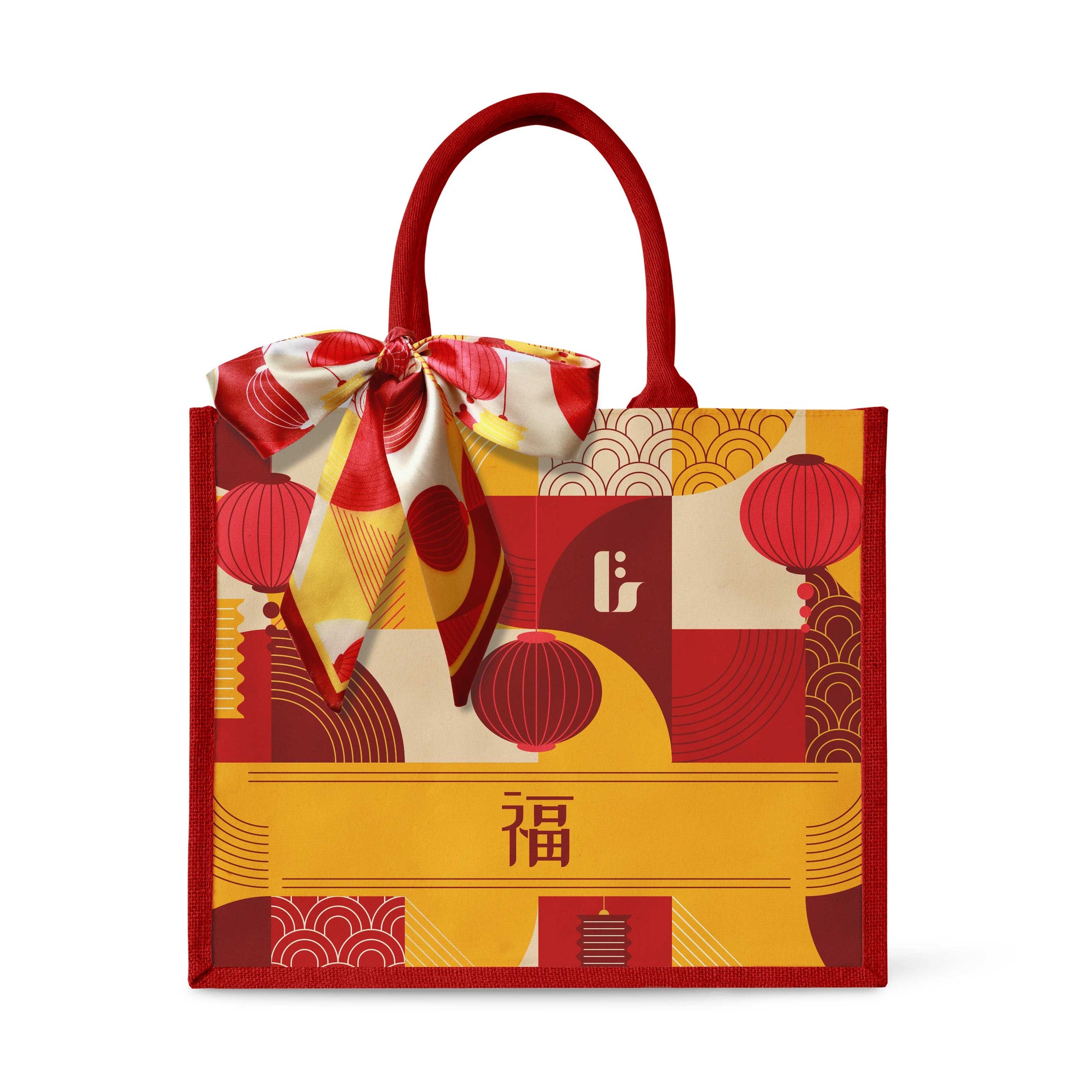 Lunar Blessing (Red Design) Tote Bag