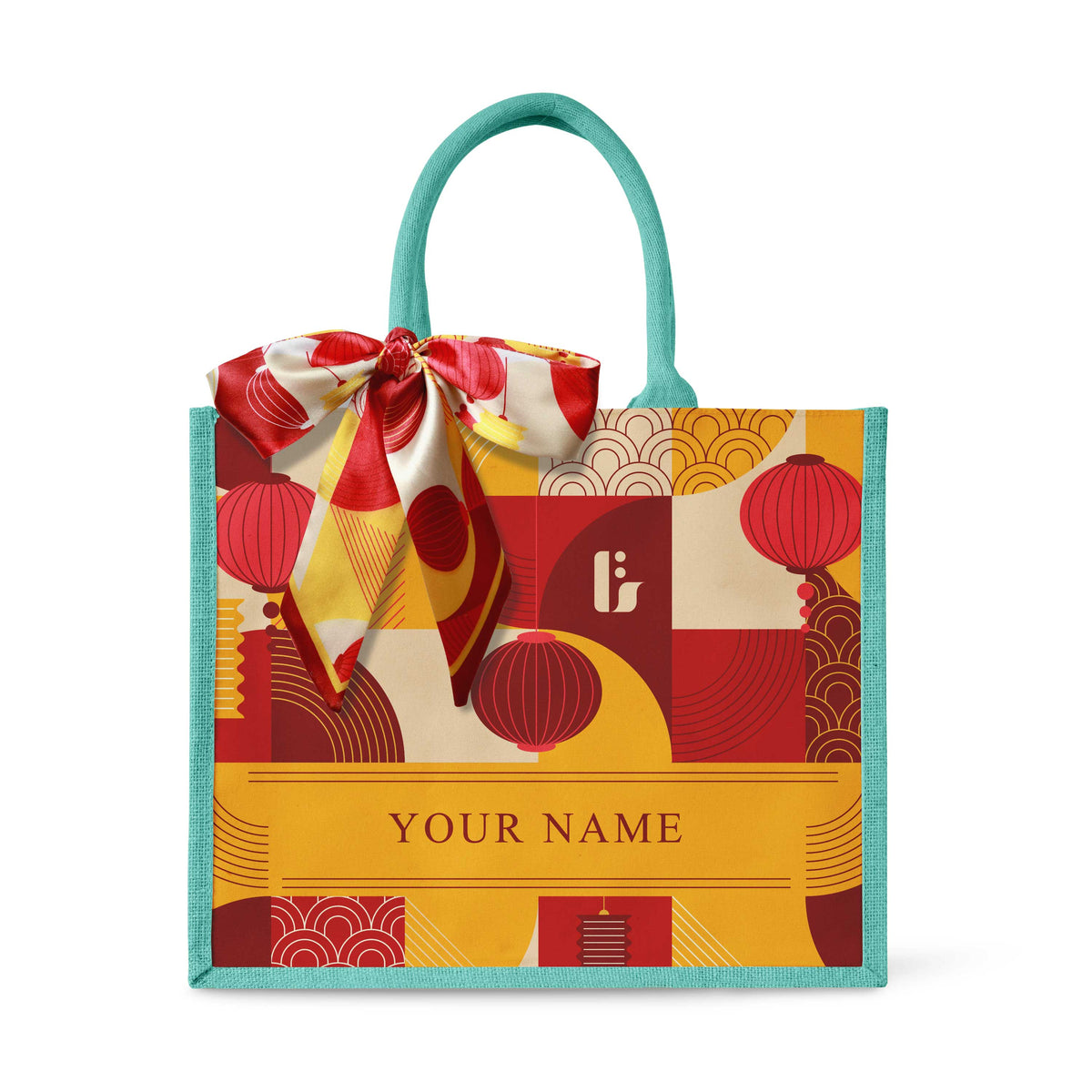 Lunar Blessing (Red Design) Tote Bag